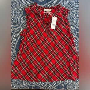 Vineyard Vines Tartan Ruffle Popover